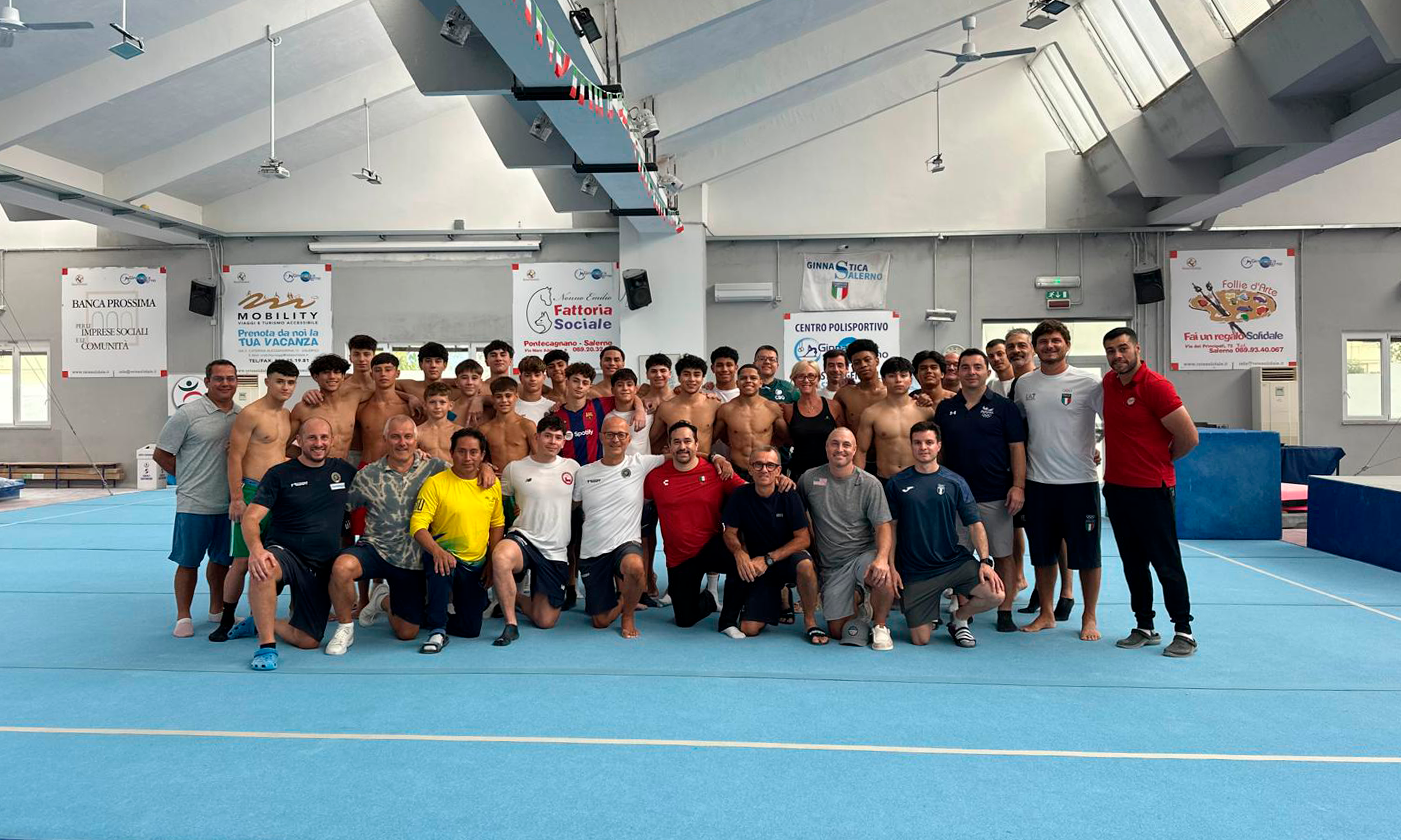 Camp in Italy with junior gymnasts